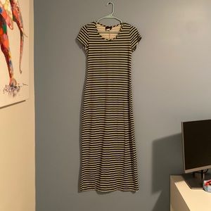 Army green & white stripped maxi dress!